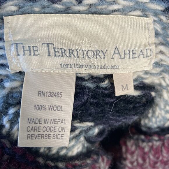 Territory Ahead Sweater Mens Medium Wool Valentine‎ Abstract Geo Multicolor - Picture 6 of 9